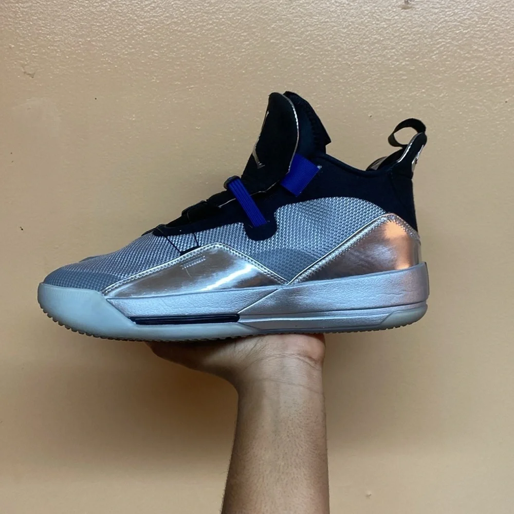 Nike Air Jordan XXXIII 33 All-Star Metallic Silver Black Charlotte AQ8830-005
